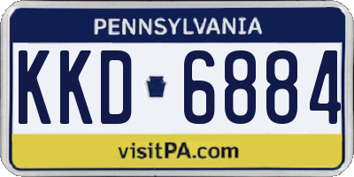 PA license plate KKD6884