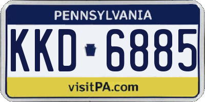 PA license plate KKD6885
