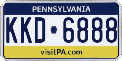 PA license plate KKD6888