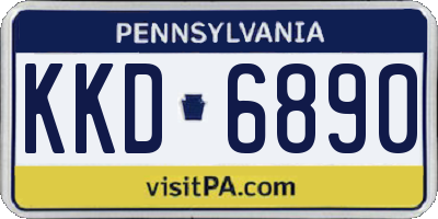 PA license plate KKD6890