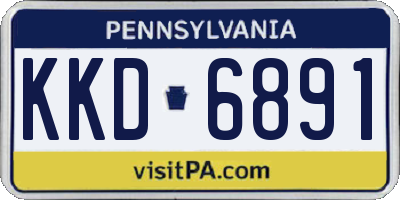 PA license plate KKD6891