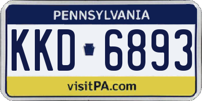 PA license plate KKD6893