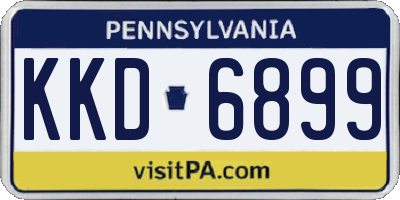 PA license plate KKD6899