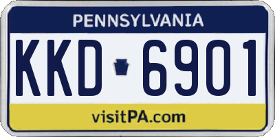PA license plate KKD6901