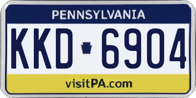 PA license plate KKD6904