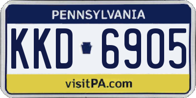 PA license plate KKD6905