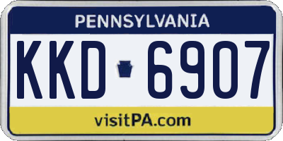 PA license plate KKD6907