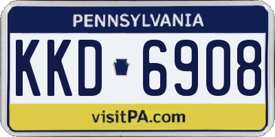 PA license plate KKD6908