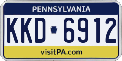 PA license plate KKD6912