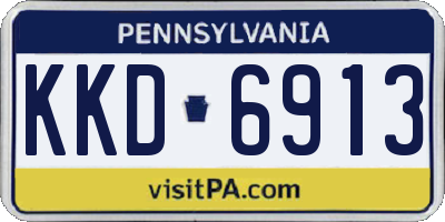 PA license plate KKD6913