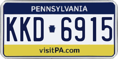 PA license plate KKD6915