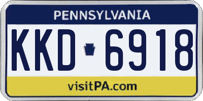 PA license plate KKD6918