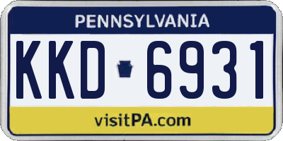 PA license plate KKD6931