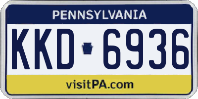 PA license plate KKD6936