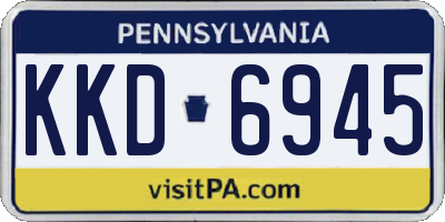 PA license plate KKD6945
