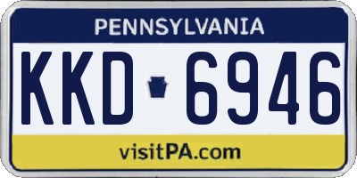 PA license plate KKD6946