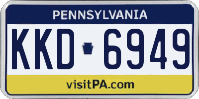PA license plate KKD6949