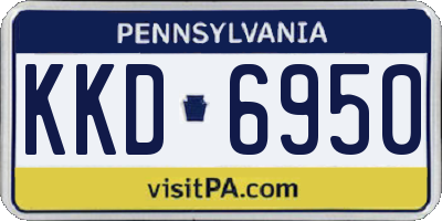 PA license plate KKD6950