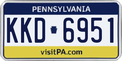 PA license plate KKD6951