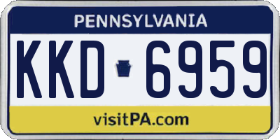 PA license plate KKD6959