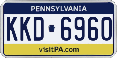 PA license plate KKD6960