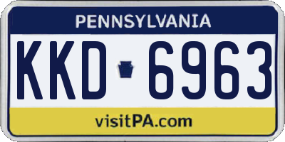PA license plate KKD6963