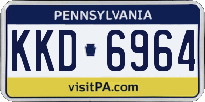 PA license plate KKD6964