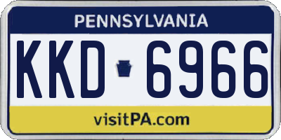 PA license plate KKD6966