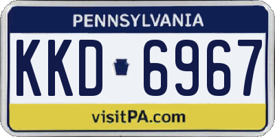PA license plate KKD6967