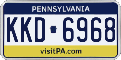 PA license plate KKD6968