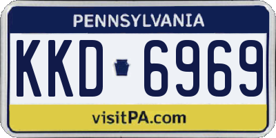 PA license plate KKD6969