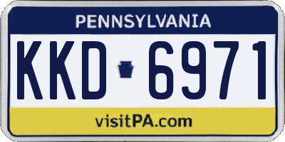 PA license plate KKD6971