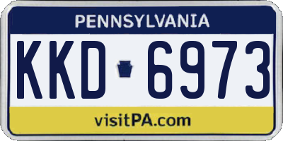 PA license plate KKD6973