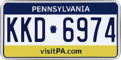 PA license plate KKD6974