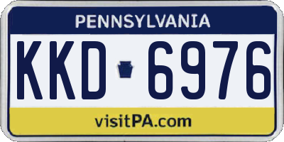 PA license plate KKD6976