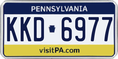 PA license plate KKD6977