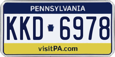 PA license plate KKD6978