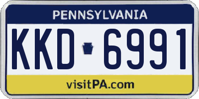 PA license plate KKD6991