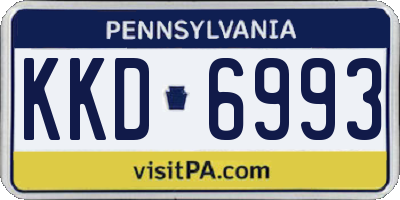 PA license plate KKD6993