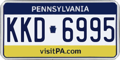 PA license plate KKD6995
