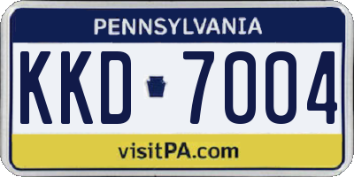 PA license plate KKD7004