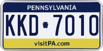 PA license plate KKD7010