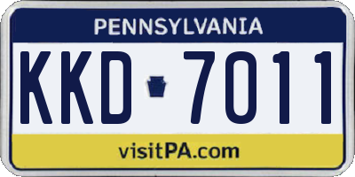 PA license plate KKD7011