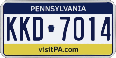 PA license plate KKD7014
