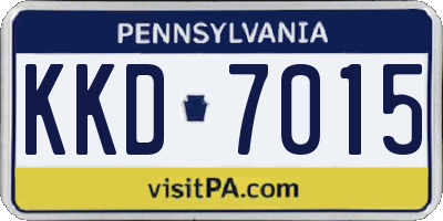 PA license plate KKD7015