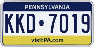 PA license plate KKD7019