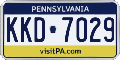 PA license plate KKD7029