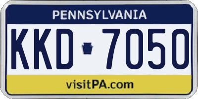 PA license plate KKD7050
