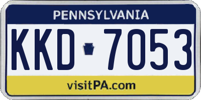 PA license plate KKD7053