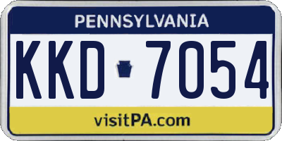 PA license plate KKD7054